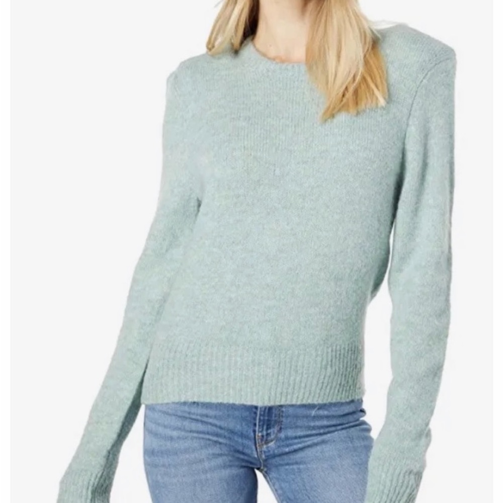 Aster the Label Knit  Wool/Alpaca Blend Knit Sweater with Shoulder Pads